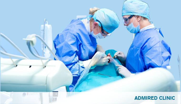 Dental implant placement at Admired clinic